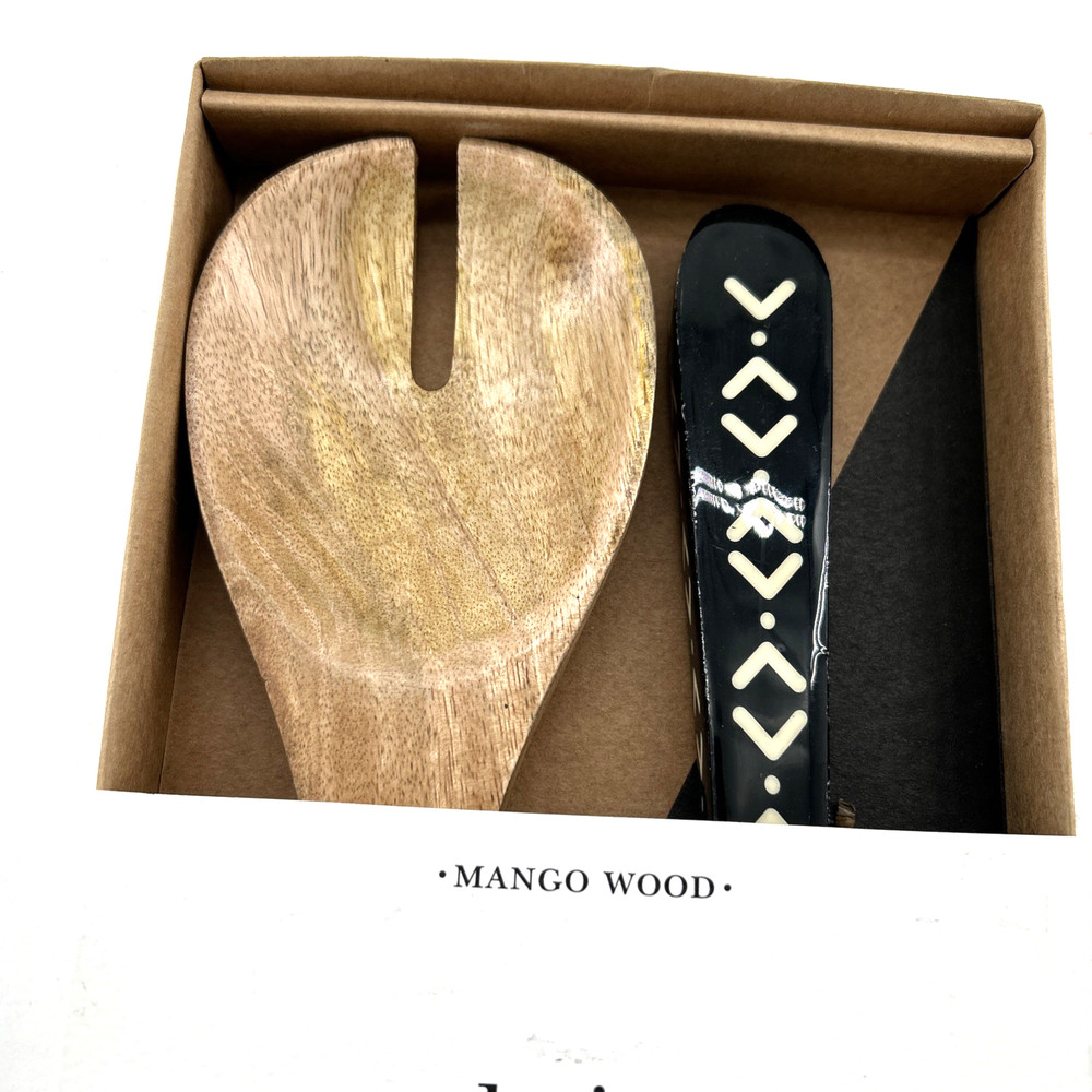 Danica Studio Ziggy Mango Wood Salad Servers