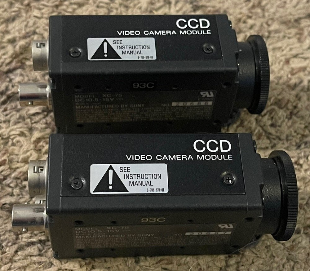 (2) Sony XC-75 CCD Industrial Video Camera Module   A.N