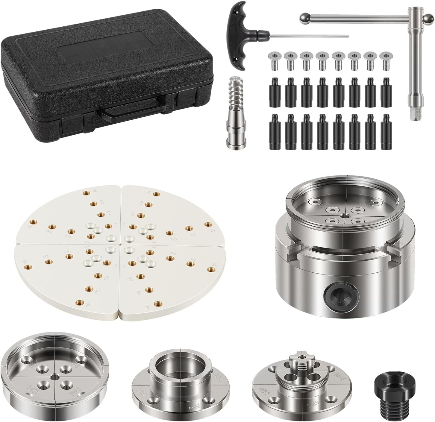 4-Inch Self-Centering Wood Lathe Chuck for Nova 4-Jaw Wood Turning Chuck Set