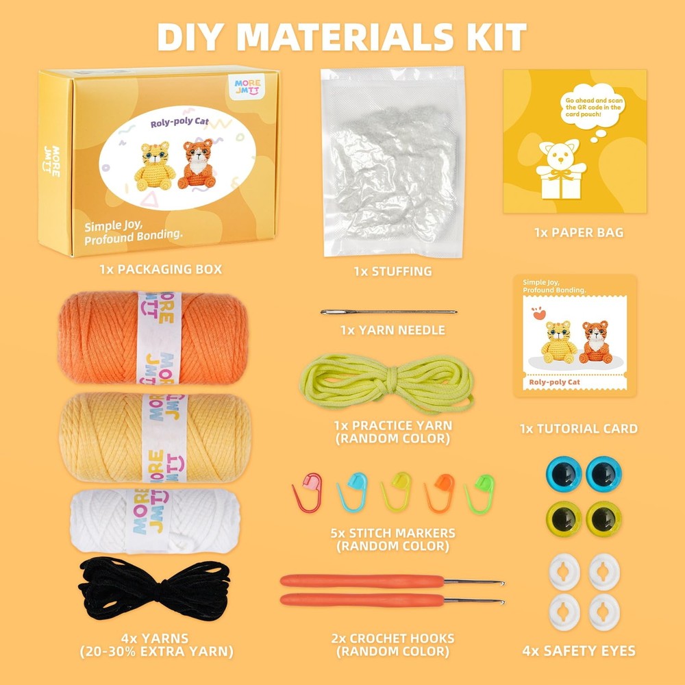 Crochet Kit for Beginners, Learn to Crochet, Include Easy Knitting Soft Yarn,...
