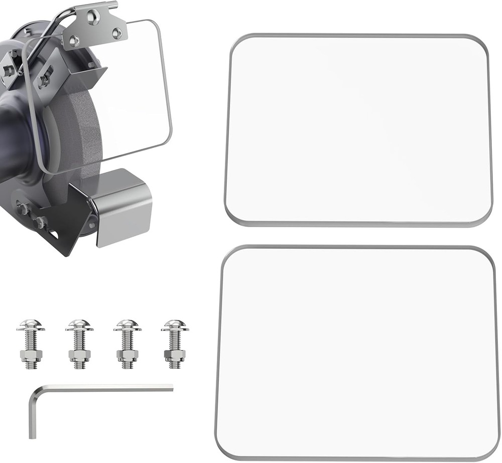 4x5" 2pcs Bench Grinder Eye Shield, Small Grinder or Small Bench Grinder Prot...