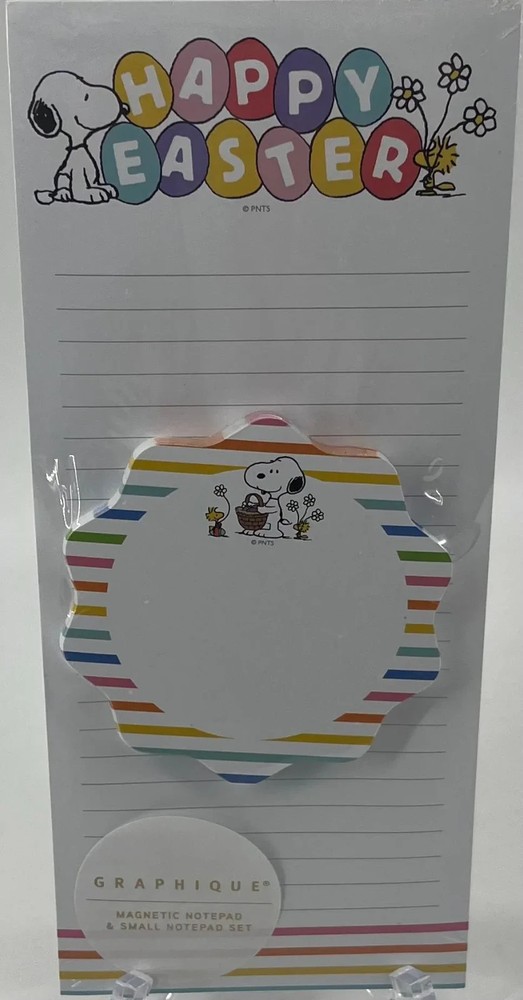 Peanuts - Snoopy Happy Easter Note Pad/Shopping List Set Magnetic