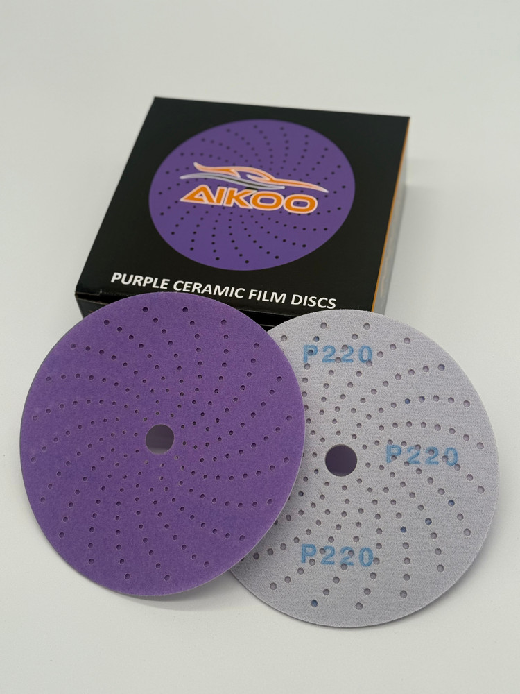 AIKOO 6" Hook & Loop Ceramic Multi-hole Sanding Discs Orbital DA Sanders Paper