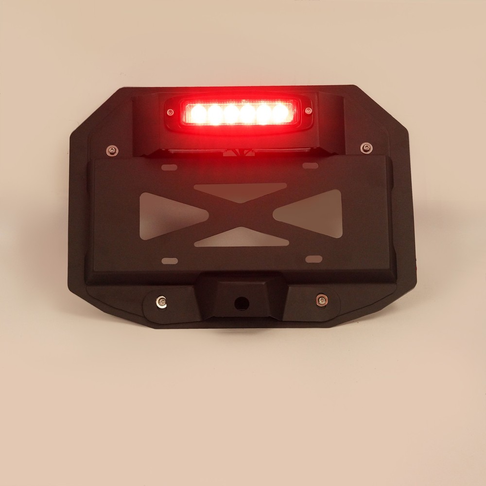 For Jeep Wrangler JK 07-18 Spare Tire License Plate Bracket Relocation W/ Light