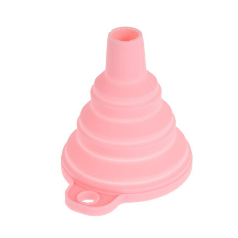 2PC Silicone Foldable Collapsible Style Funnel Hopper Kitchen Cooking Tools
