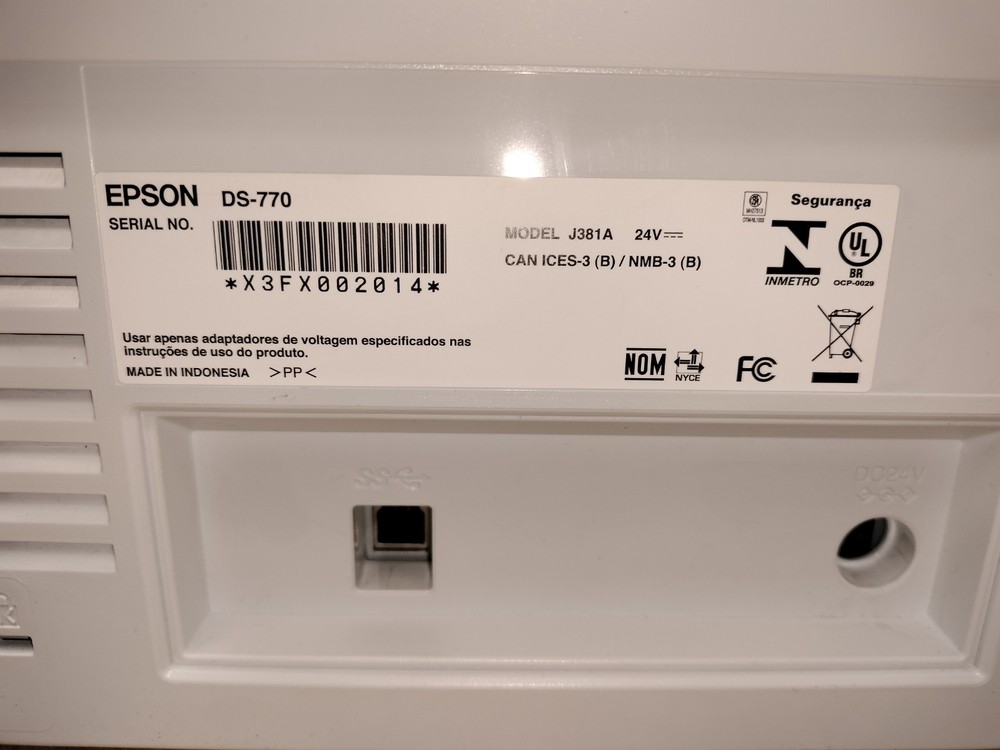 Epson DS-770 Color Duplex High Speed Desktop Document Scanner J381A