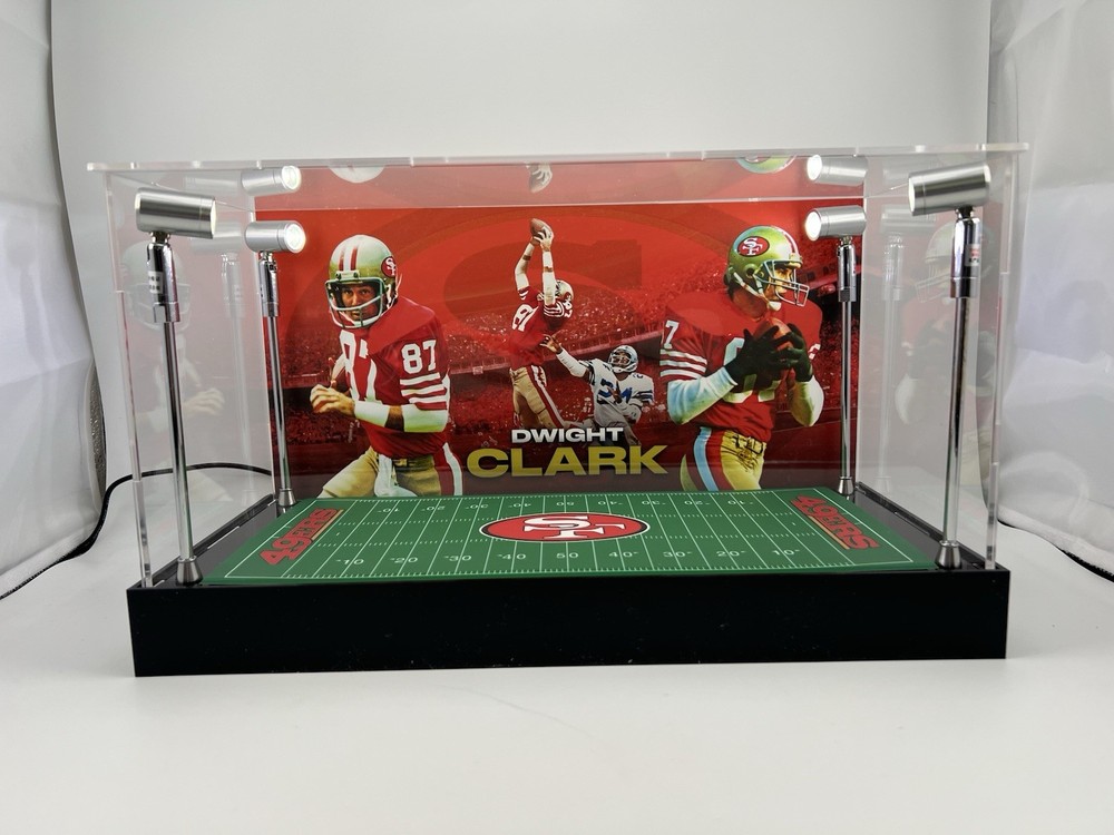 Dwight Clark ‘The Catch’ Custom 2-3 Card PSA Display Case W/ LED Lights - 49ers