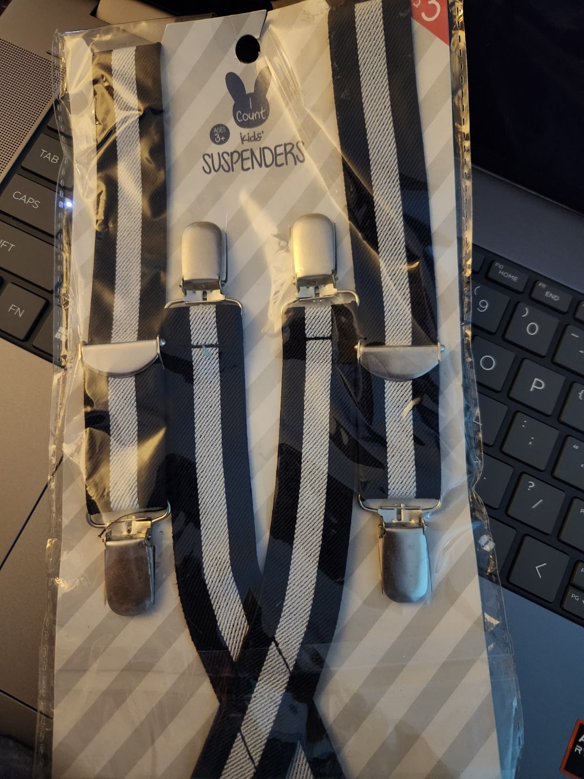 CHILDRENS SUSPENDERS NEW FOR EASTER AGES 3 PLUS NEVER OPENED BLUE AND WHITE