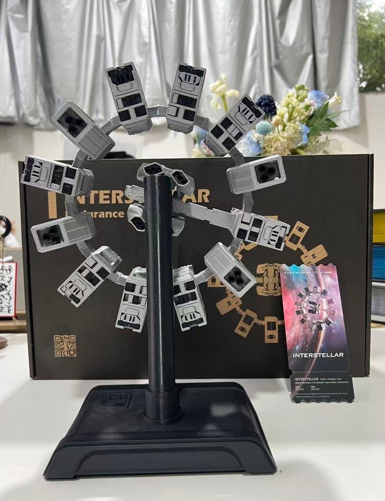 Interstellar Endurance Space Station Rotatable Model Ornament 3D Printed Gift