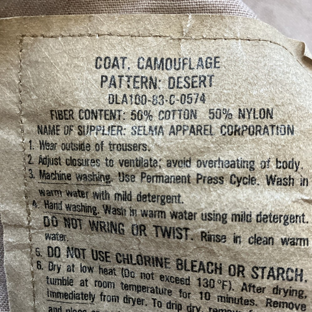 USGI 6 Color Desert / Chocolate Chip Uniform Jacket BDU - MEDIUM REGULAR