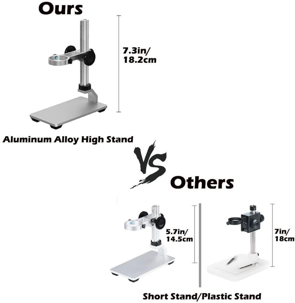 Universal Microscope Stand Pro, Stable Professional Aluminum Alloy Scope Base...