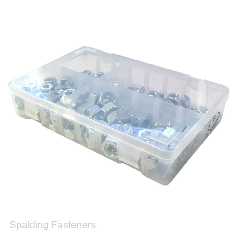 Assorted Zinc Plated Whitworth BSW Hexagon Full Nuts