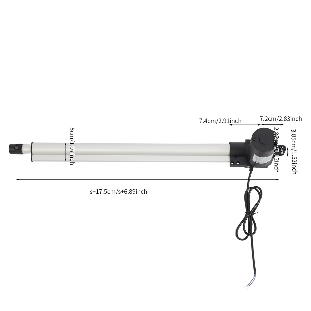 Stroke Actuator 500mm Stroke Length 6000N Pulling Force with Front Switches