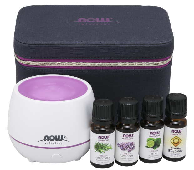 NOW Foods Essential Oil & Ultrasonic Diffuser Gift Set