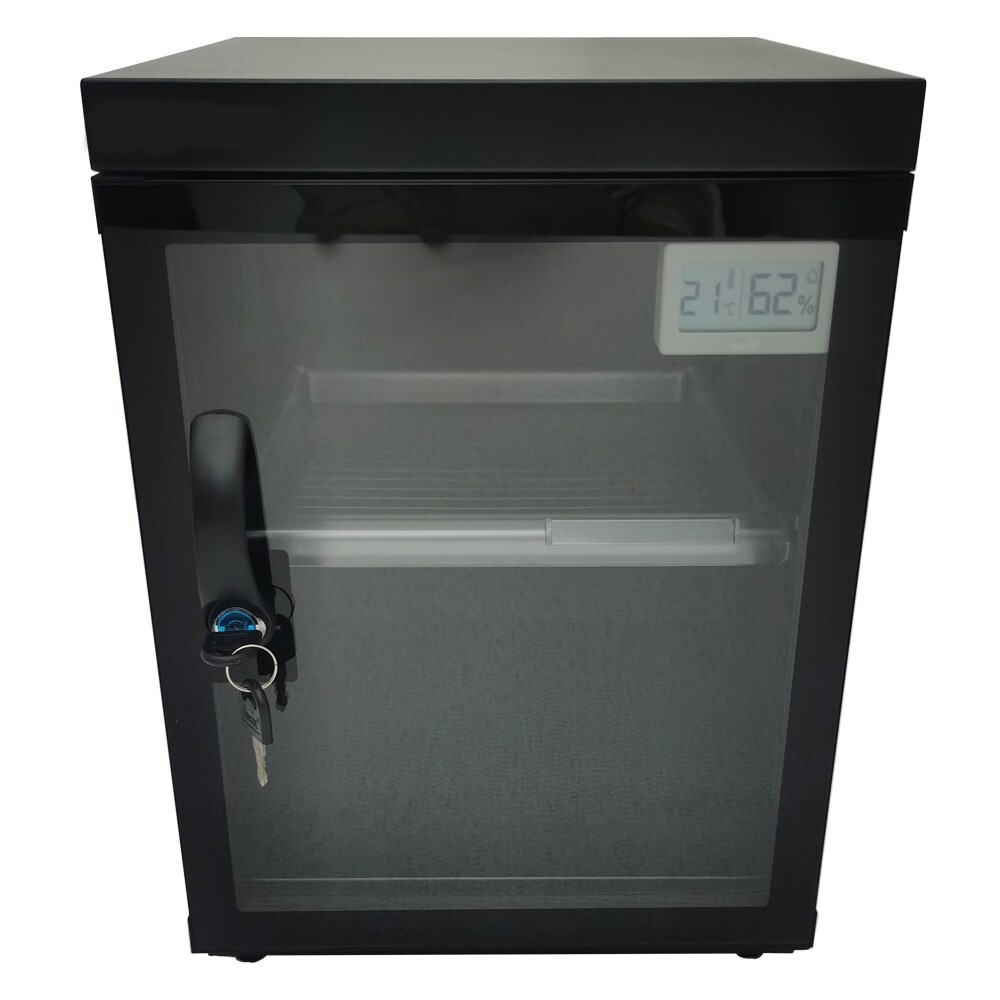 30L Digital Display Camera Dehumidify Storage Cabinet with Lock & Keys Two Layer