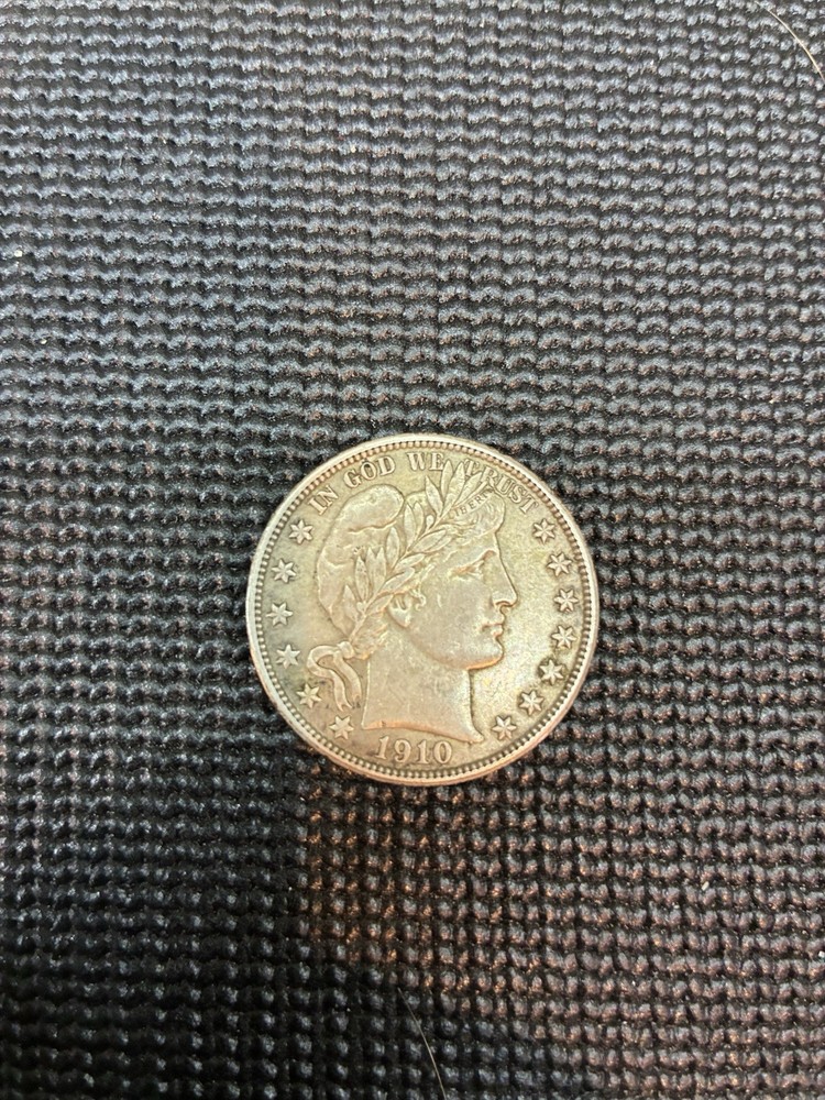 1910 Barber Half Dollar - 90% Silver - 50c