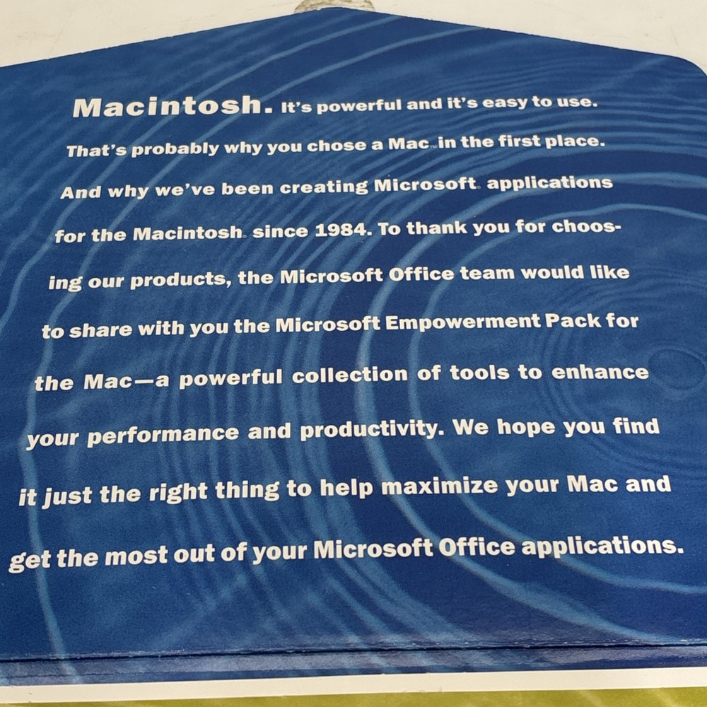 The Microsoft Empowerment Pack For The MAC CDROM