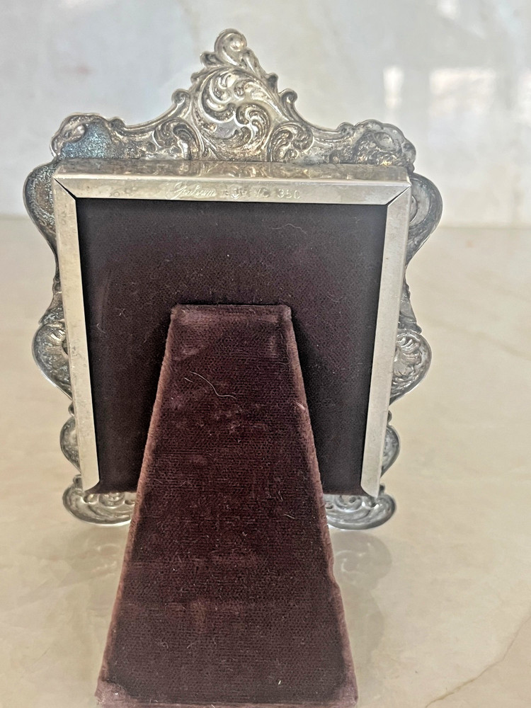 Vintage GORHAM Silver Plate Picture Frame Repousse Design 3-5/8" x 5"- No Glass