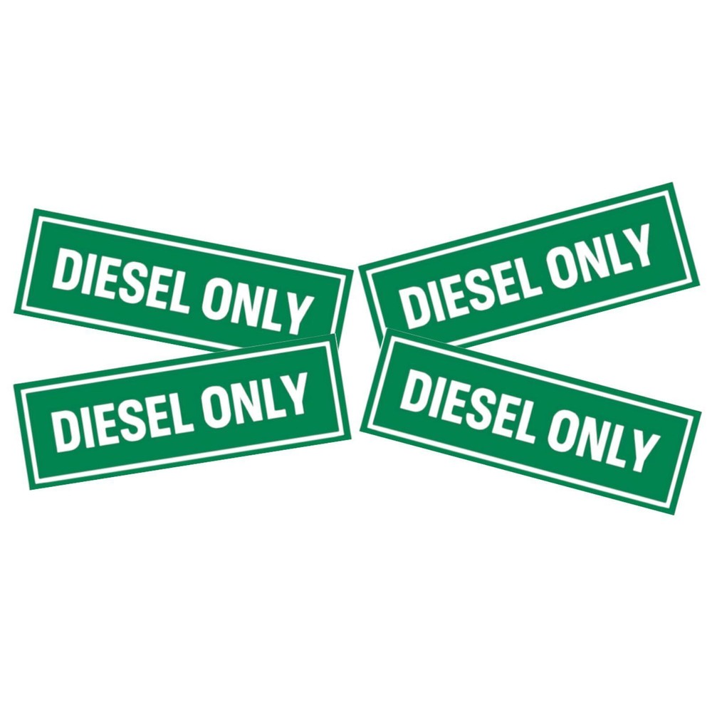 4 Pack Diesel Only sticker 2'' X 6"