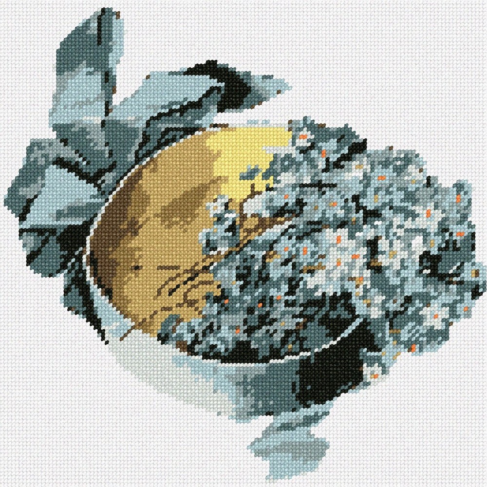 Box Blue Flowers Needlepoint Kit or Canvas