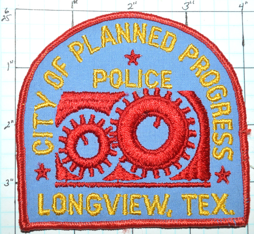 TEXAS, LONGVIEW VINTAGE POLICE DEPT PATCH