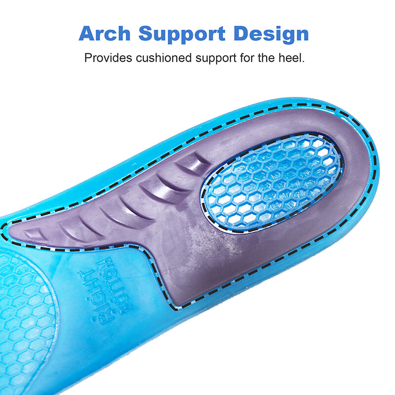 Men Women Silicone Gel Insoles Shock Insoles orthopedic Massaging Shoe Inserts