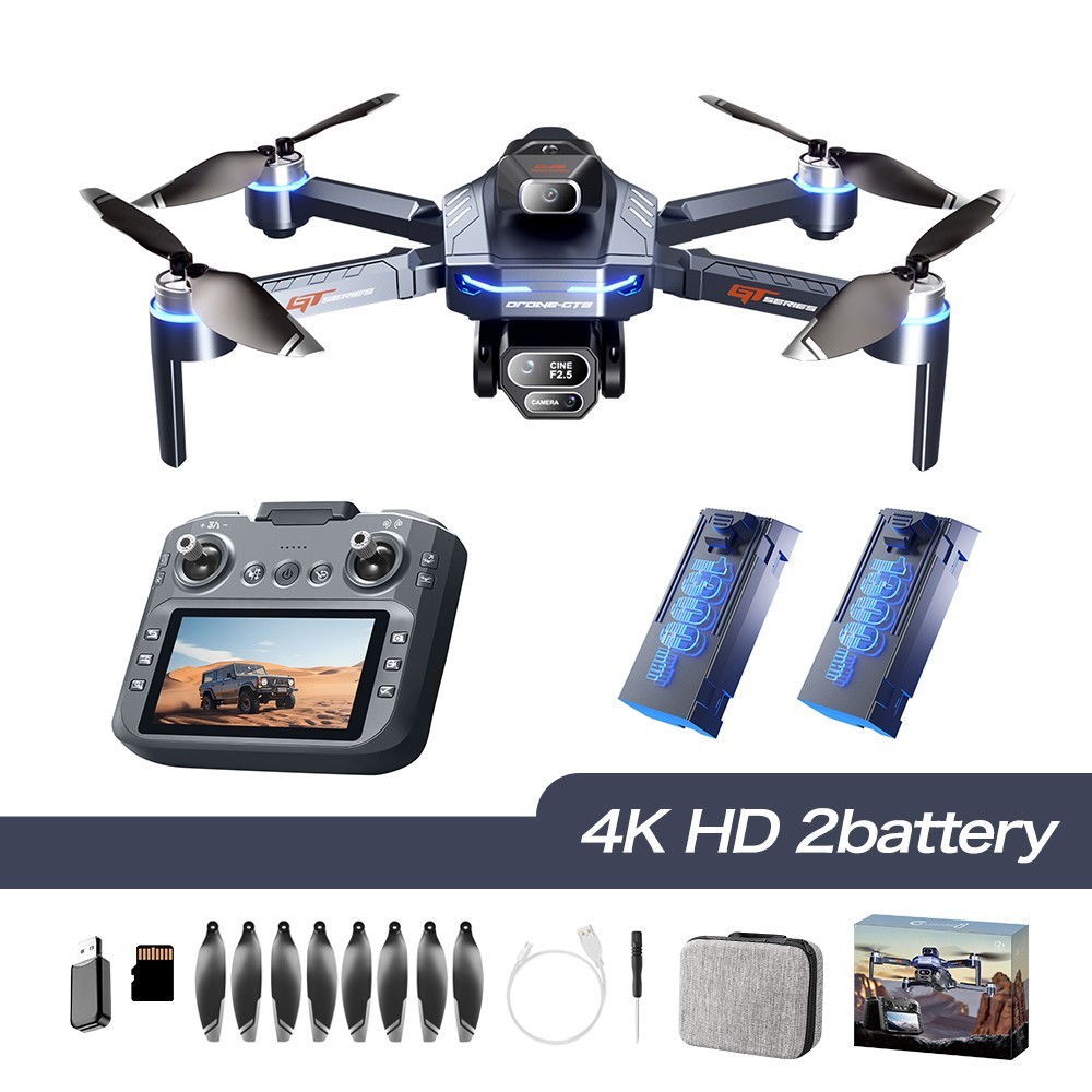 8K Dual Camera Brushless Drone with Screen Remote 5G Foldable RC Quadcopter