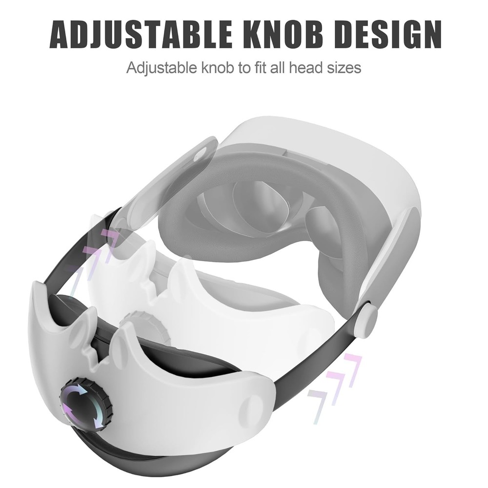 Comfort Head Strap Compatible w/ Meta Quest 3S Accessory, Adjustable Elite Strap