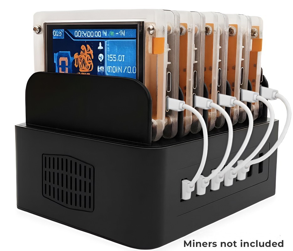 Smart USB Power Bay for NMMiner, Nerdminer, Bitcoin Lottery Miners