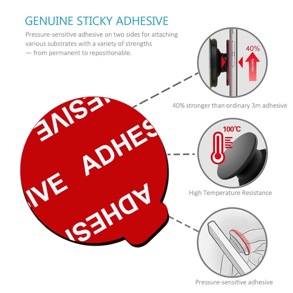 8 Pack Replacement Adhesive Pads for Pop Expanding Phone Stand and Socket