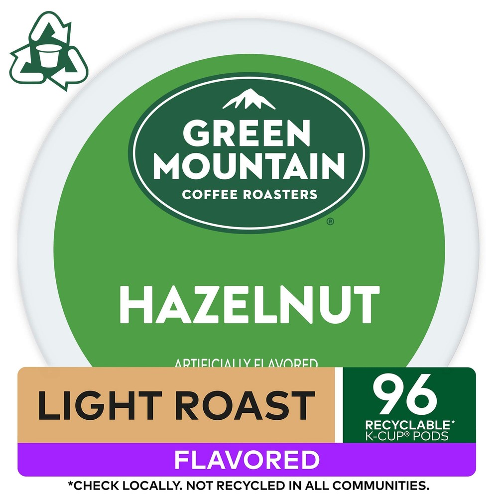 Hazelnut Coffee Pods 24 Count Light Roast Compatible with Keurig Machines
