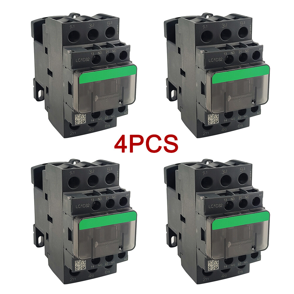 4PCS TeSys Deca LC1D32E7 Contactor 48V coil AC 3P replace Schneider LC1D32E7 32A