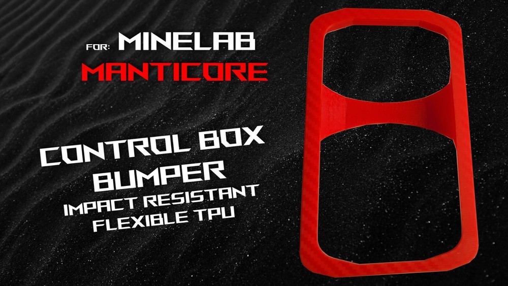 Minelab Manticore Metal Detector Compatible Control Box Bumper - CF RED