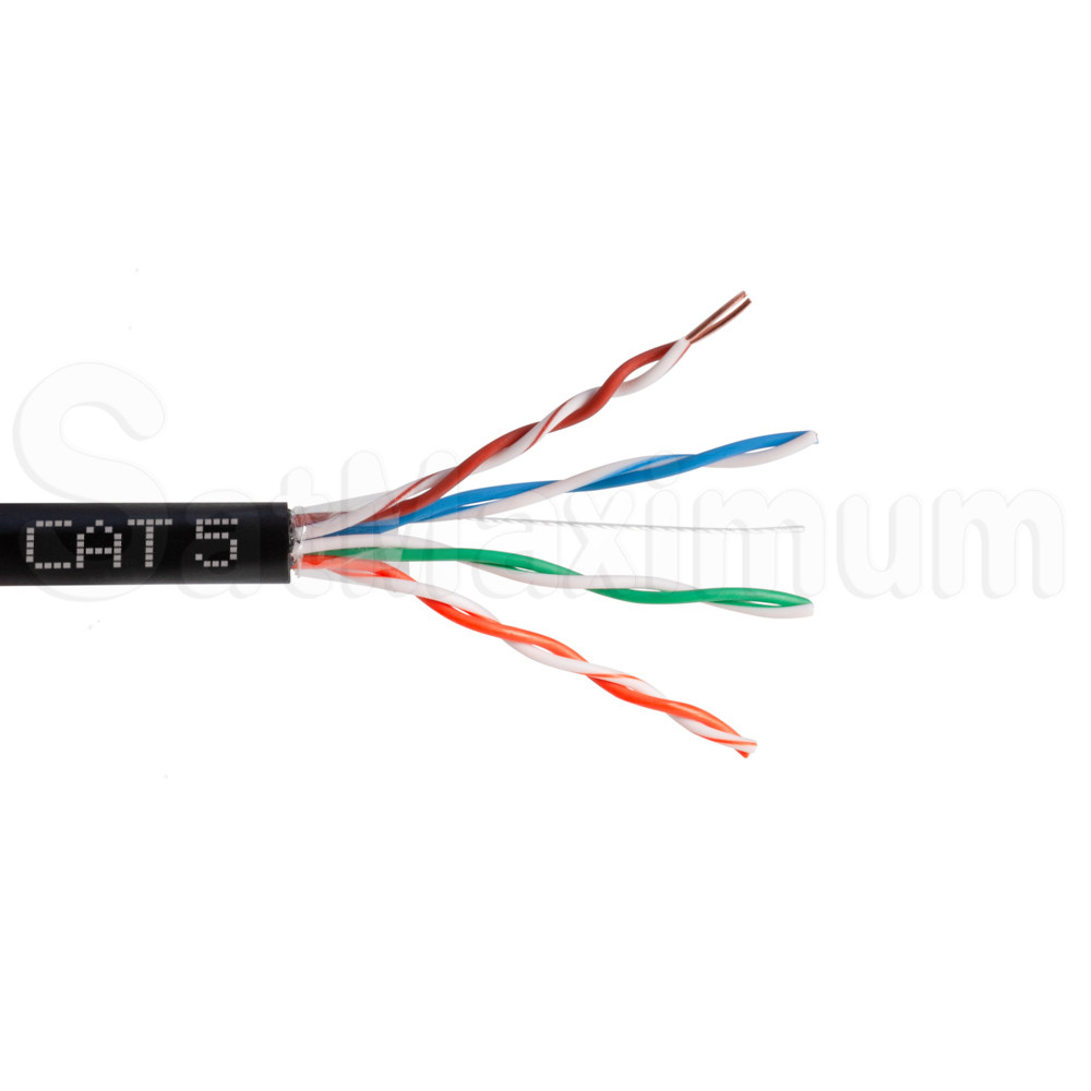 Cat5e OUTDOOR 500ft, 1000ft Cable Waterproof Ethernet Solid Direct Burial Cable
