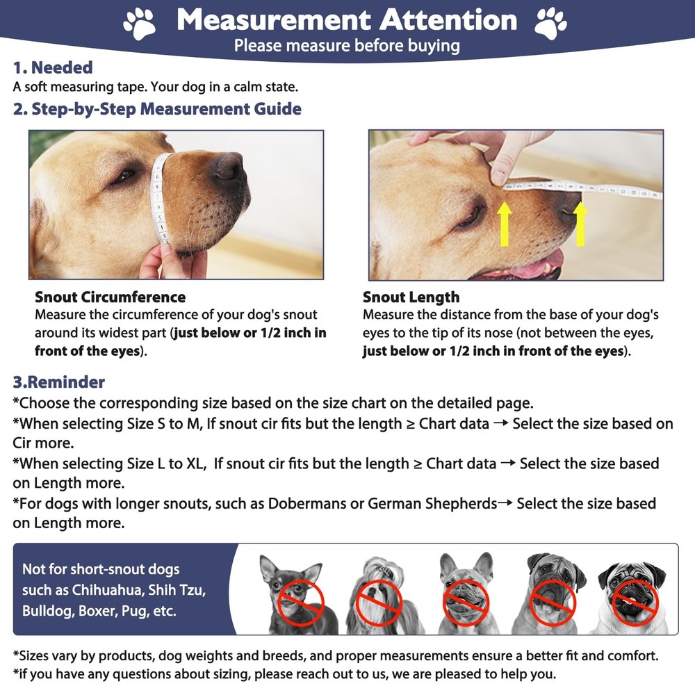 Dog Muzzle, Basket Muzzle for Small Medium Large Sized Dogs to Prevent Biting...