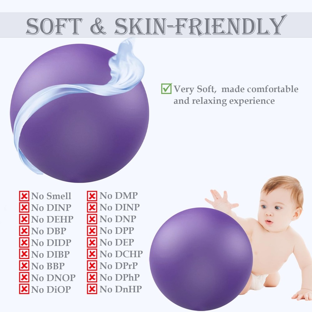 Soft Pilates Ball 9 Inch, Ideal Small Exercise Ball Between Knee Squeeze for ...
