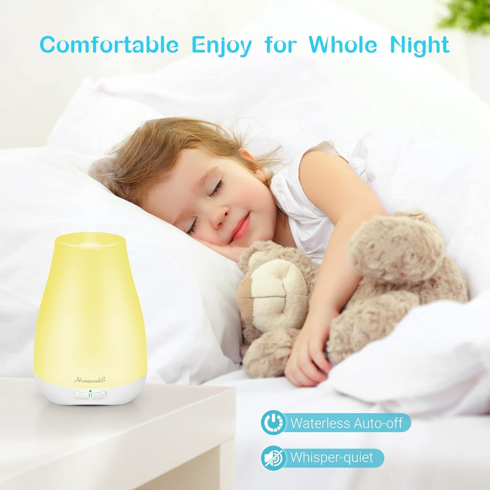 Diffusers, 100Ml Colorful Essential Oil Diffuser with Adjustable Mist Mode, Auto