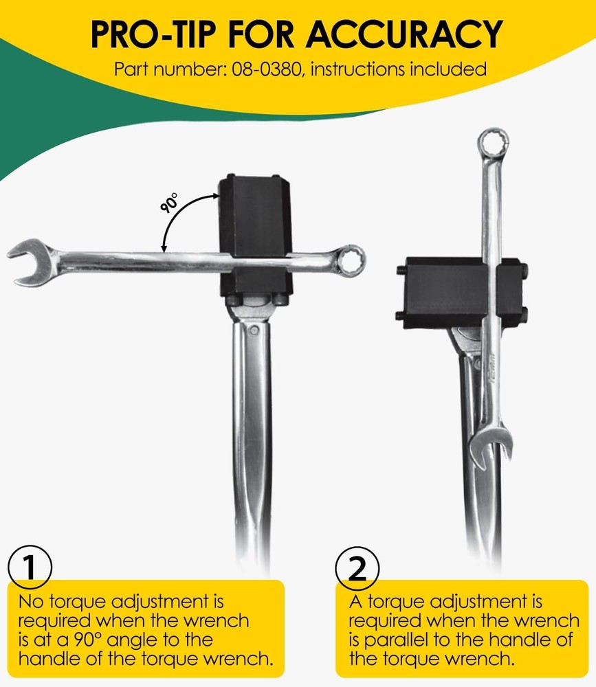 for Motion Pro Adjustable Torque Wrench Adapter 08-0380