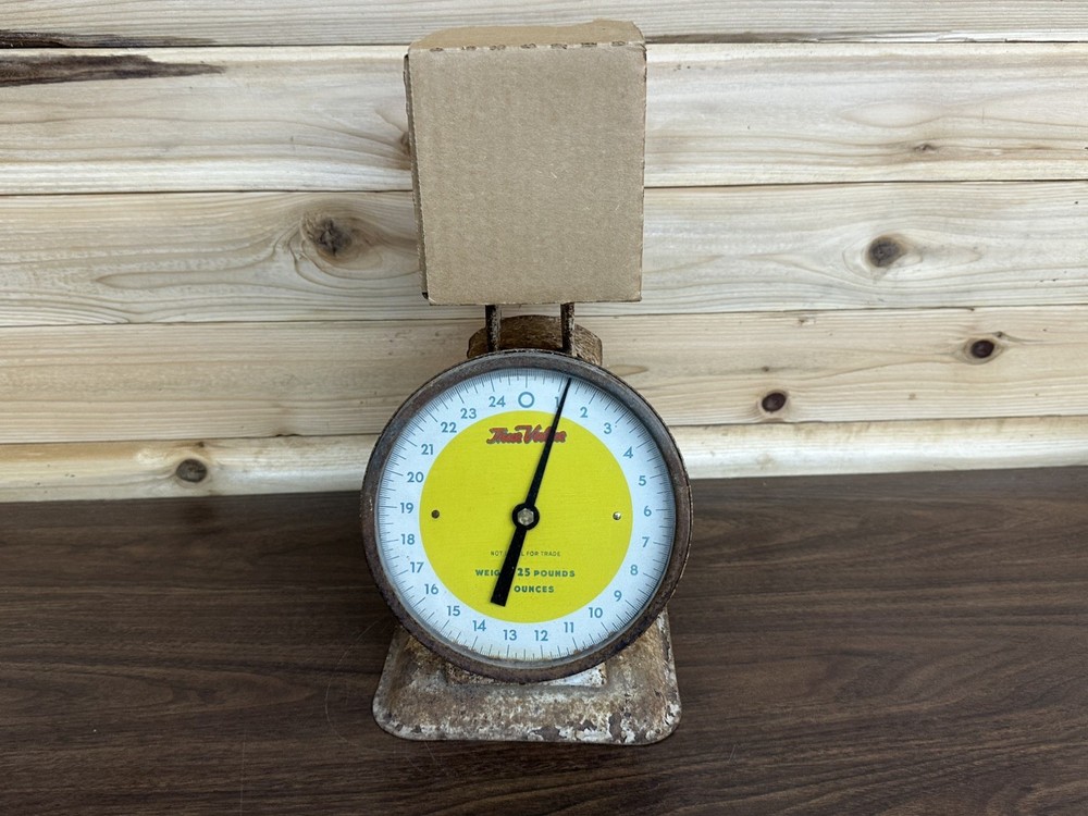 Vintage 25Lb True Value Brand Kitchen Counter Scale *Missing Top*