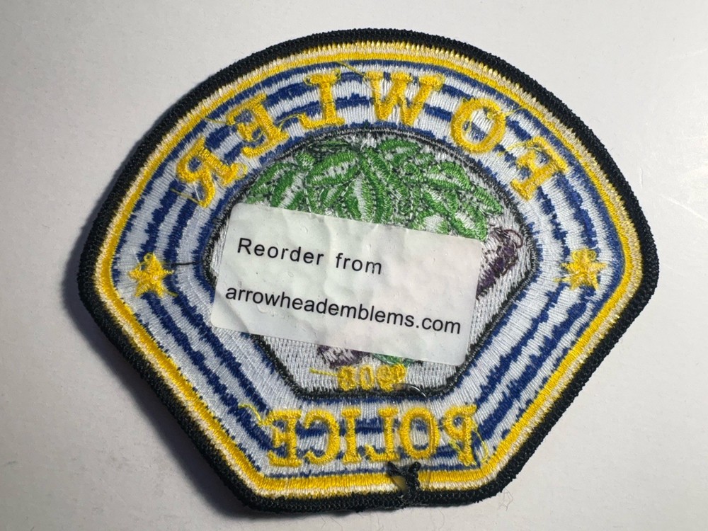 Fowler California Police Patch