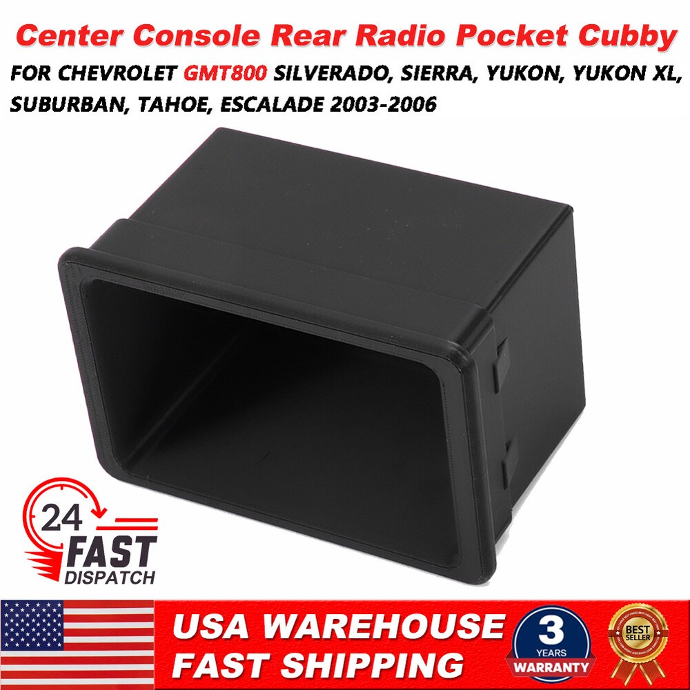 US For Silverado Escalade Tahoe Suburban Console Rear Radio Pocket Cubby 2003-06