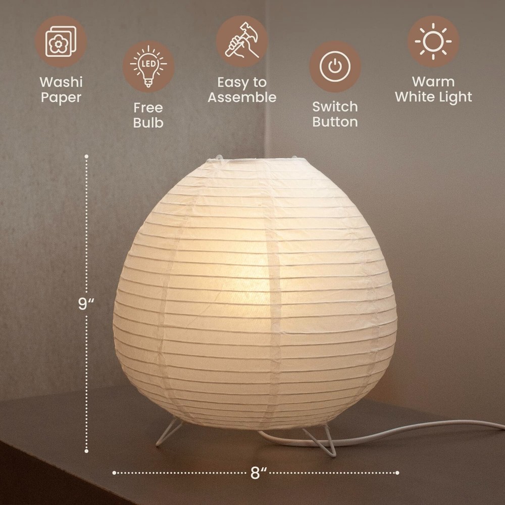 Nogy Mini Paper Lamp • Rice Paper Table Lamp