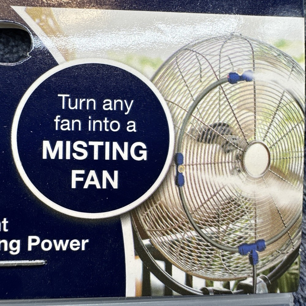 Outdoor Patio Water Mister - Fan Conversion Kit - Quick-Attach Easy Set Up