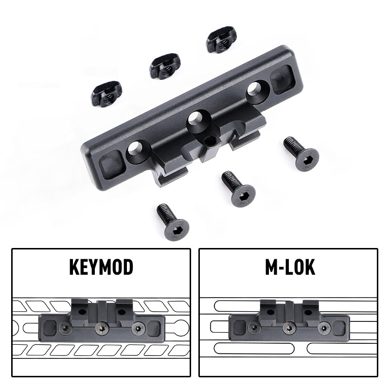 Tactical Flashlight M300 M600 Offset Light Mount KeyMod Mlok Adapter Scout Mount