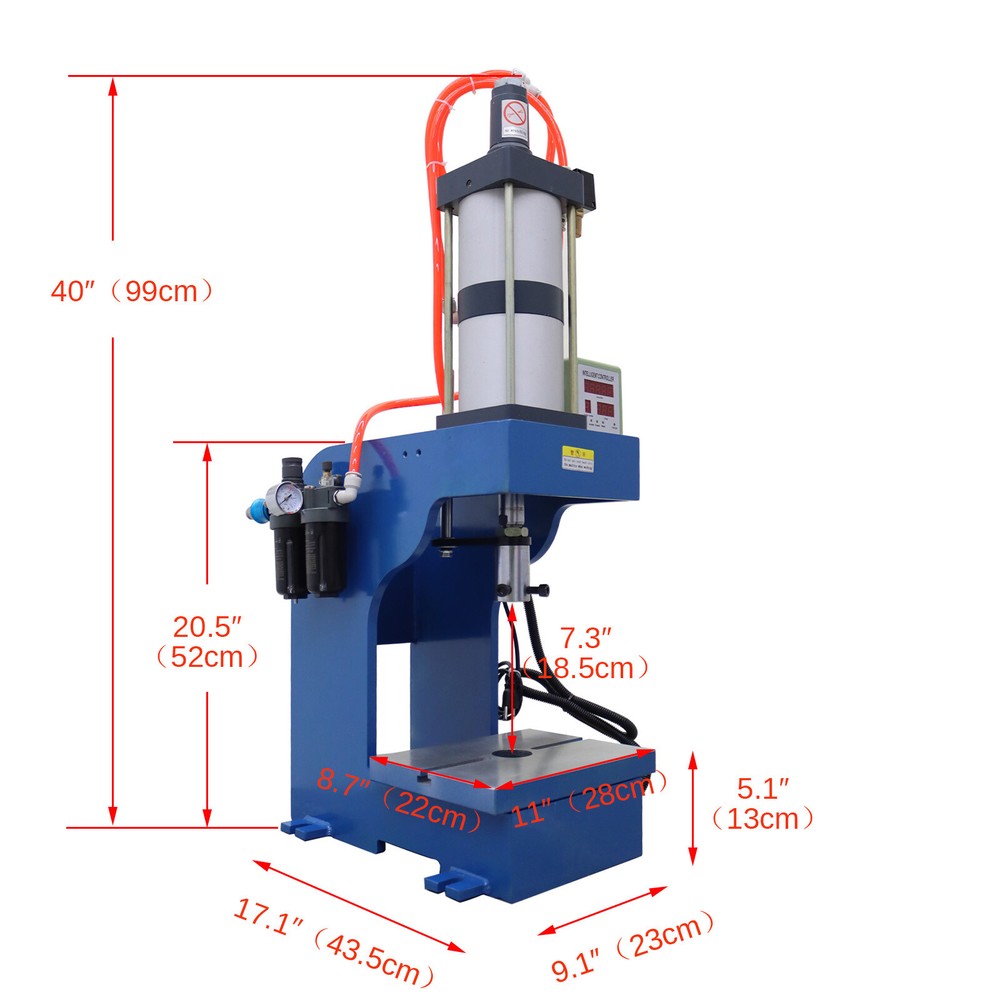 3306lb Pneumatic Punch Press Machine for Sheet Metal with Dual Button Controller