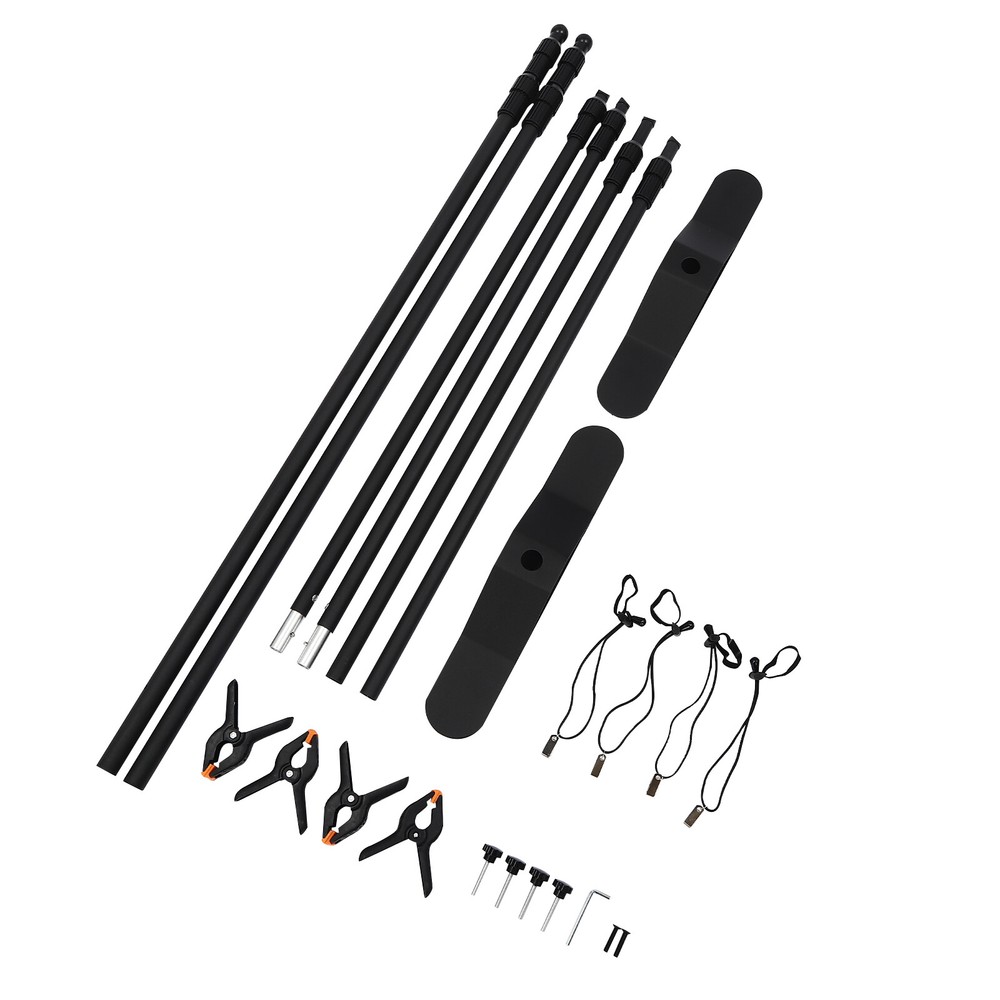 10Ft Adjustable Background Stand Kit - Durable Photography Support Equipment