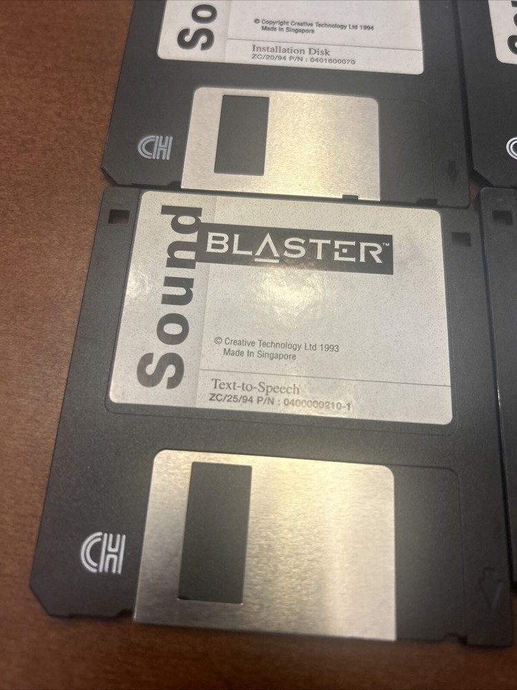 Sound Blaster Pro Software Diskettes 3.5” Creative Labs 1992