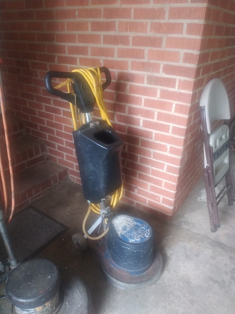stripping waxing walk behind floor machine