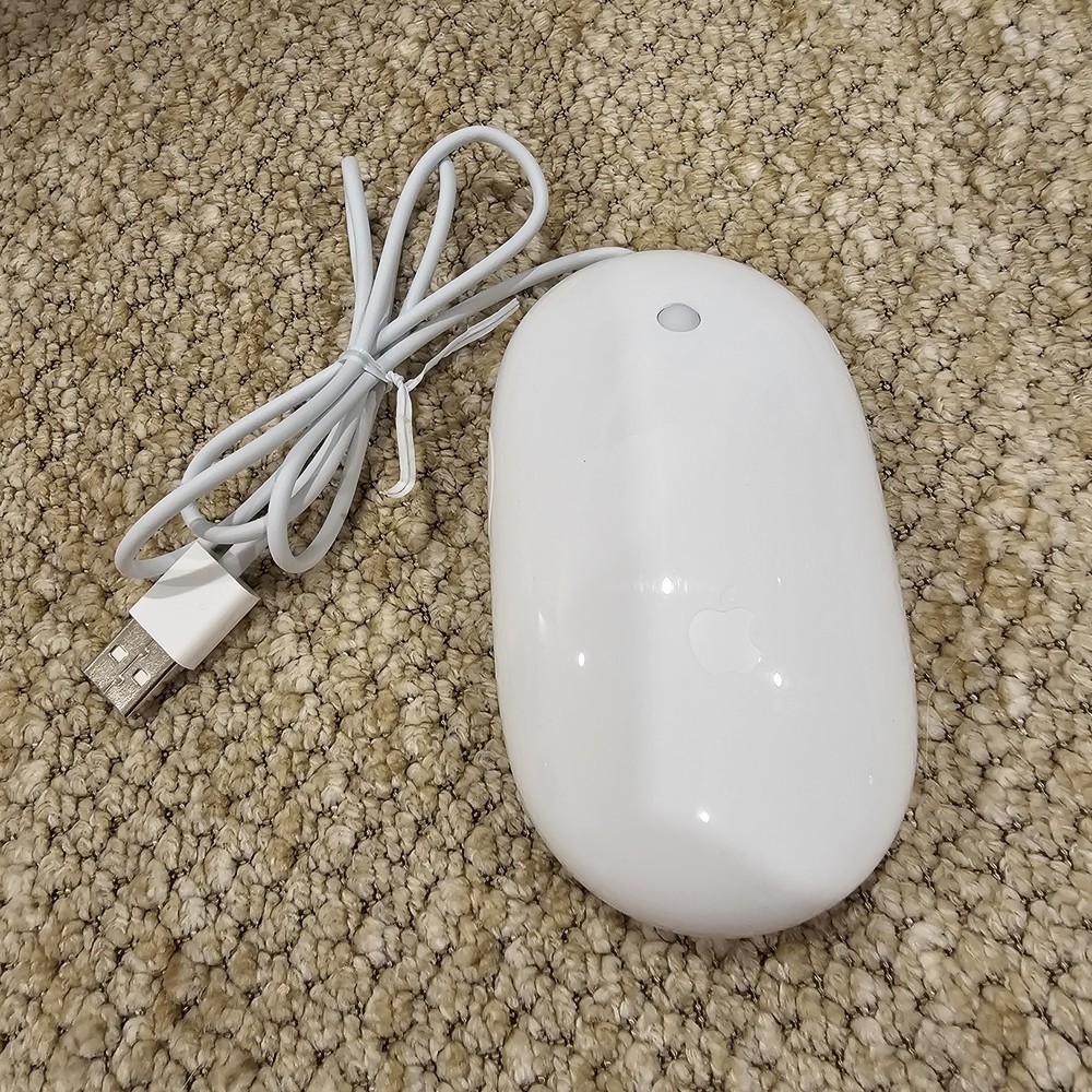 Genuine Apple A1152 Mighty Mouse MB112LL/B Optical Wired Mouse White MacPro