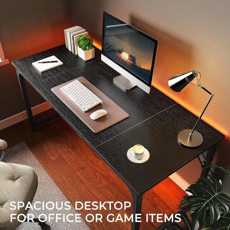 Spacious Modern Desk Home Office Gaming Study Durable Sturdy Workspace New